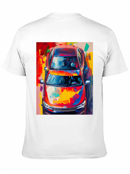 Abstract Car Print T-Shirt