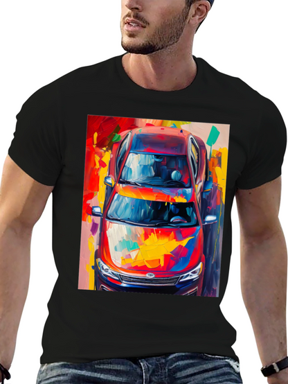 Abstract Car Print T-Shirt