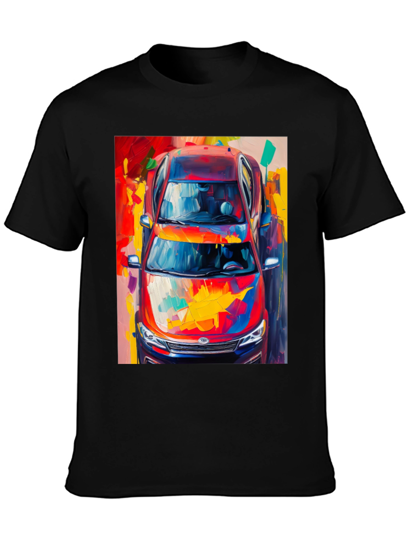 Abstract Car Print T-Shirt