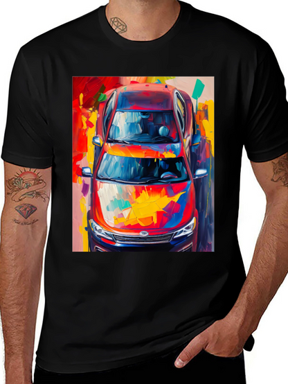 Abstract Car Print T-Shirt