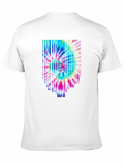 Tie-Dye Burst Graphic Black Tee