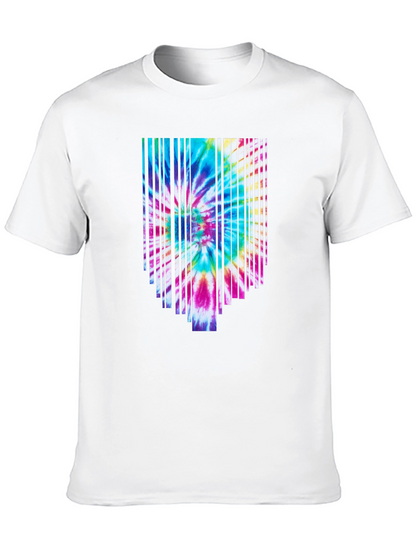 Tie-Dye Burst Graphic Black Tee