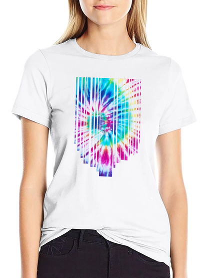Tie-Dye Burst Graphic Black Tee