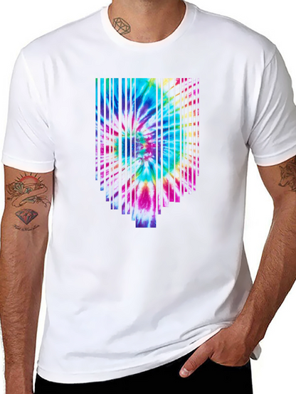 Tie-Dye Burst Graphic Black Tee