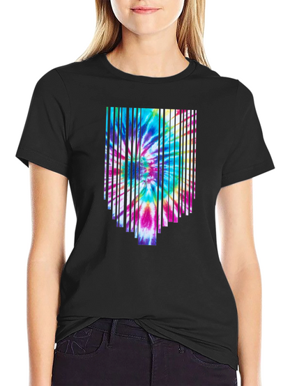 Tie-Dye Burst Graphic Black Tee