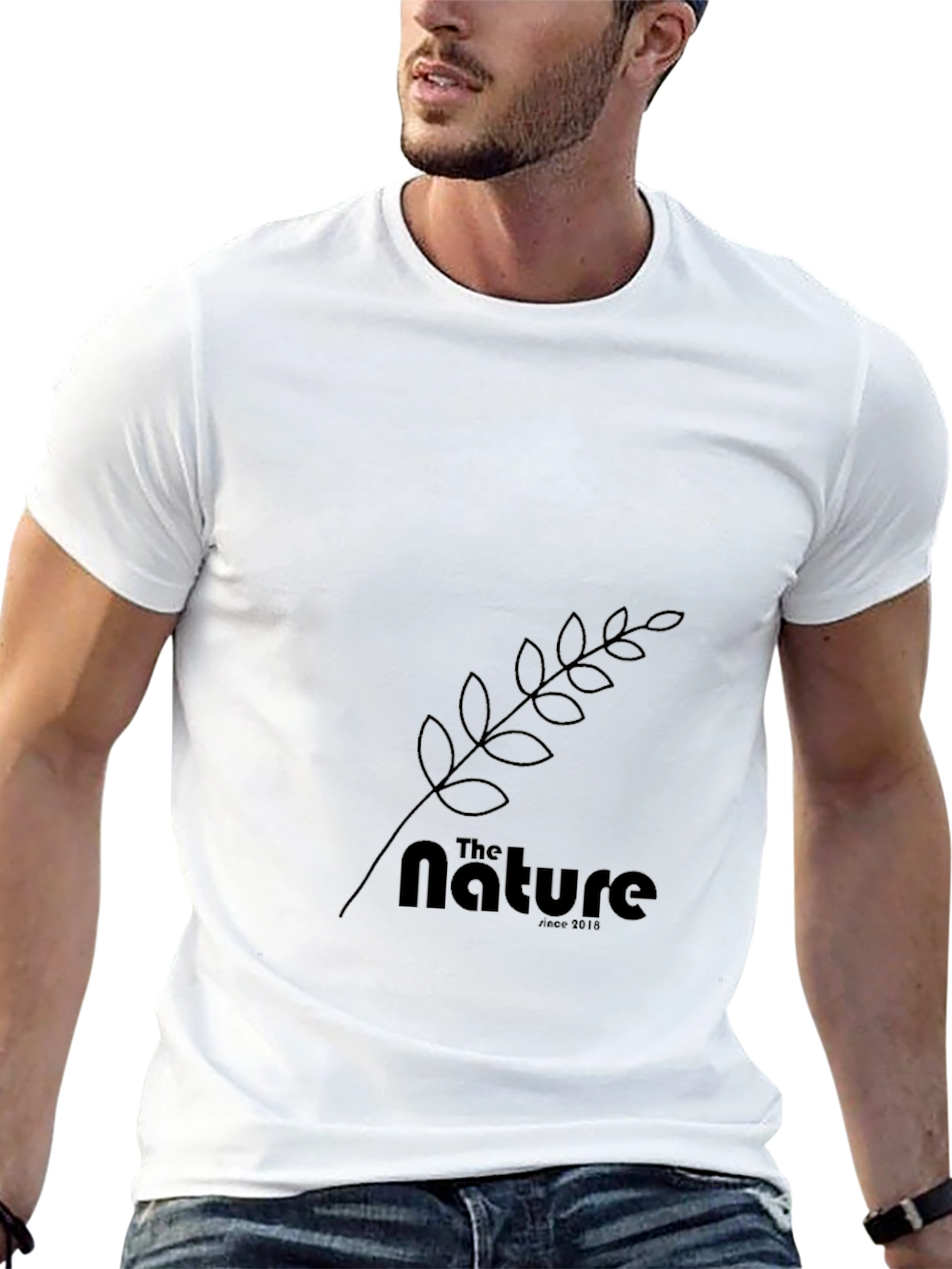 The Nature Tee: Black Cotton Graphic T-Shirt