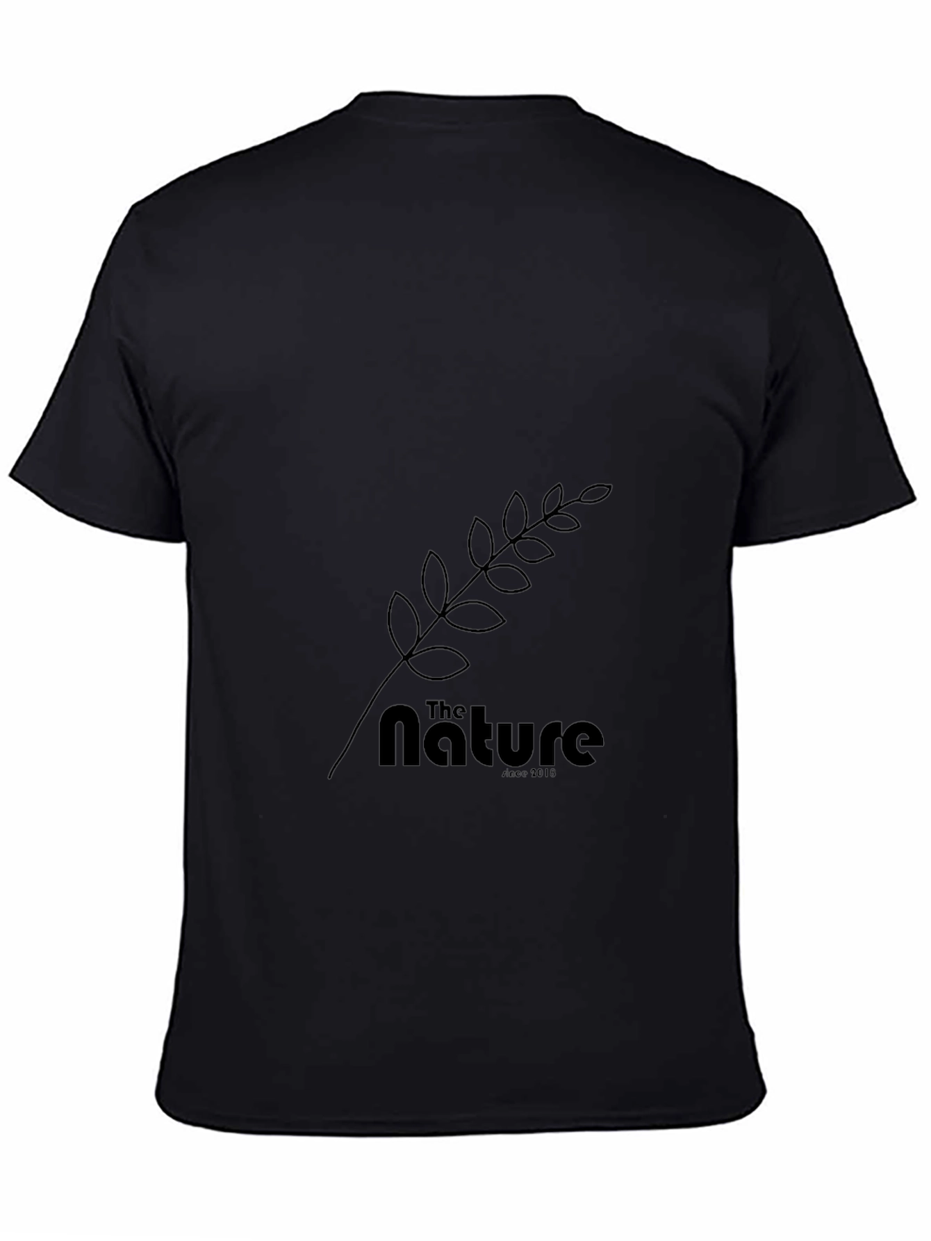 The Nature Tee: Black Cotton Graphic T-Shirt