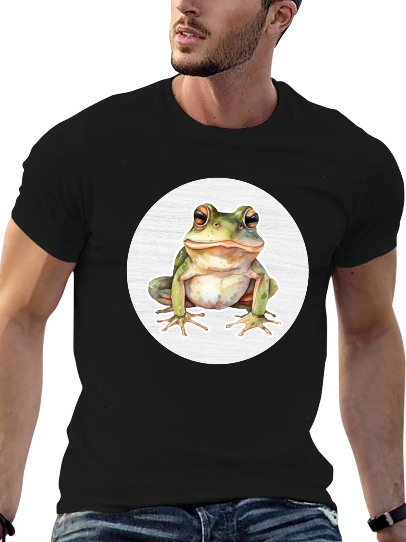 Frog Graphic Tee - Unisex Black T-Shirt