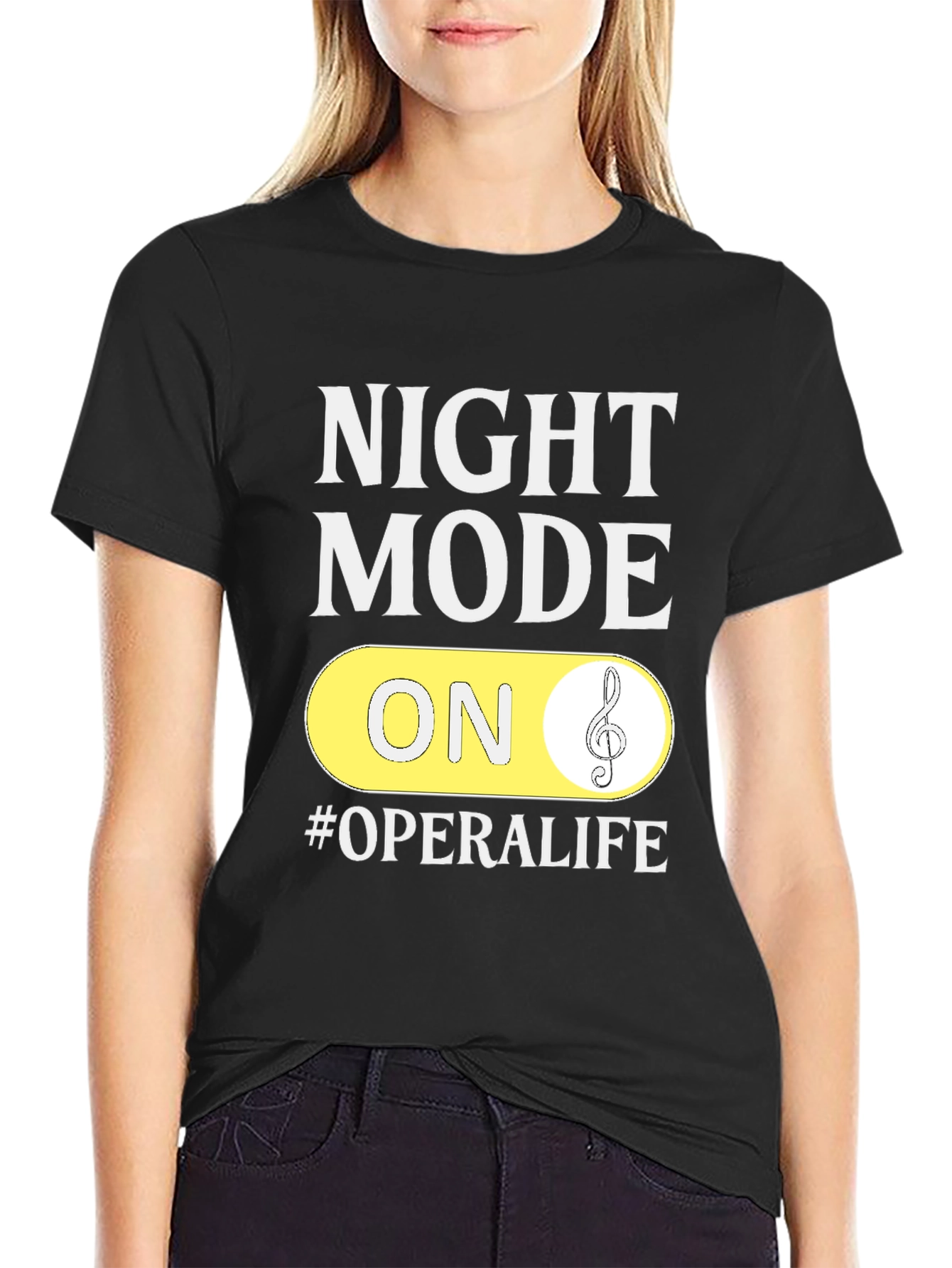 Night Mode On #OperaLife Black T-Shirt