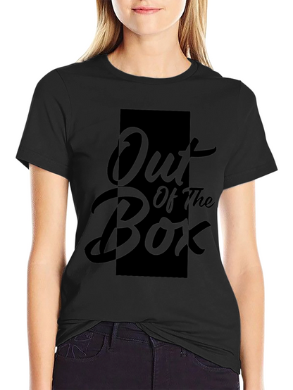 Out of the Box Graphic Print Black T-Shirt