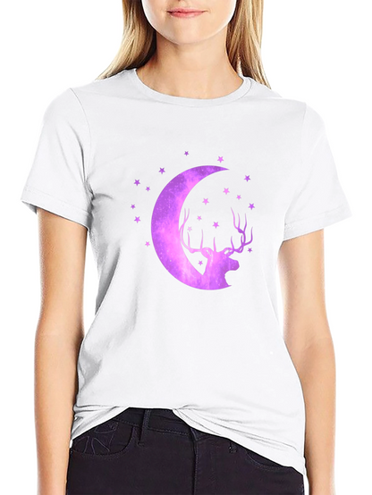 Cosmic Deer Moon T-Shirt
