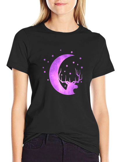 Cosmic Deer Moon T-Shirt