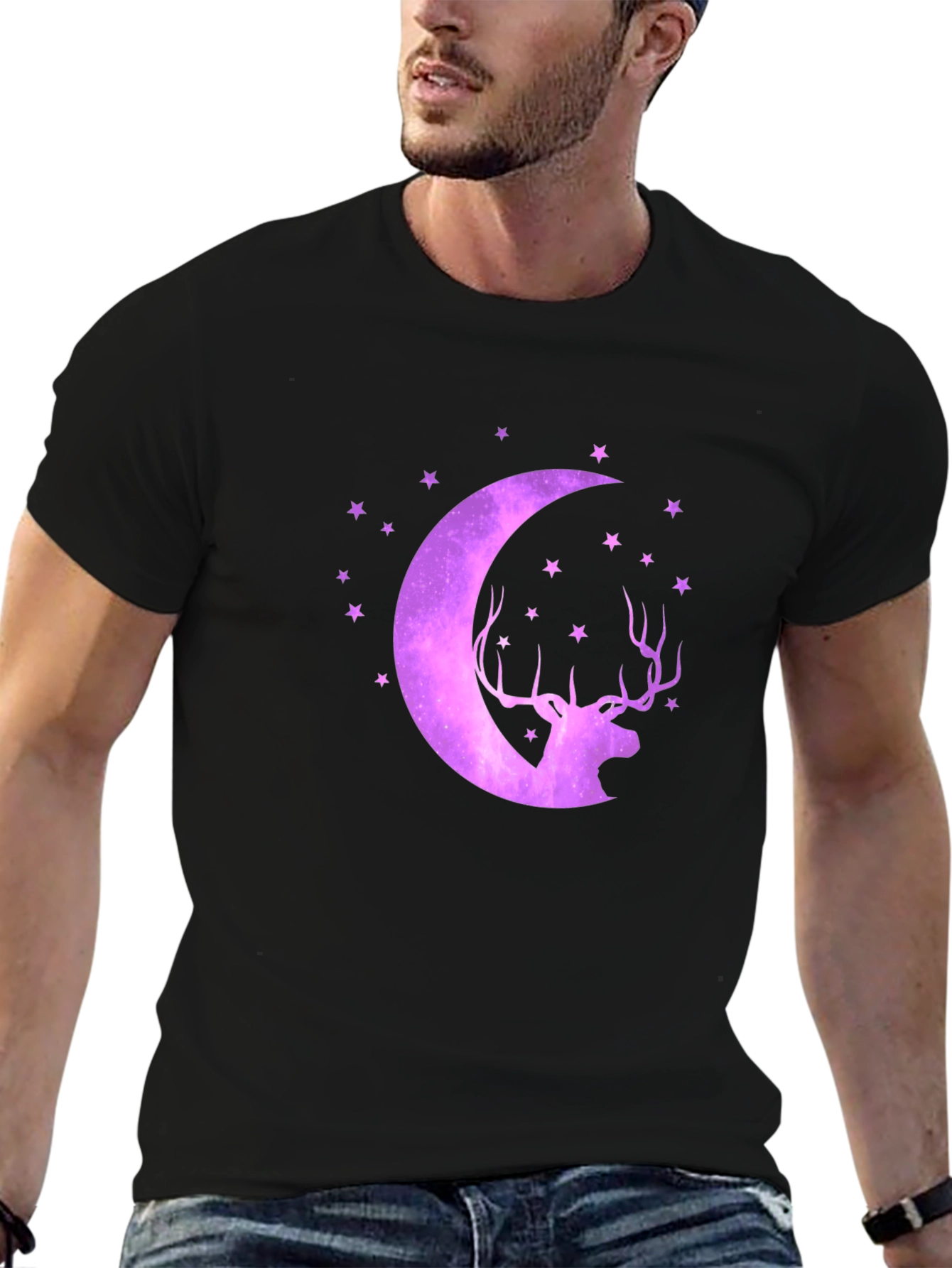 Cosmic Deer Moon T-Shirt