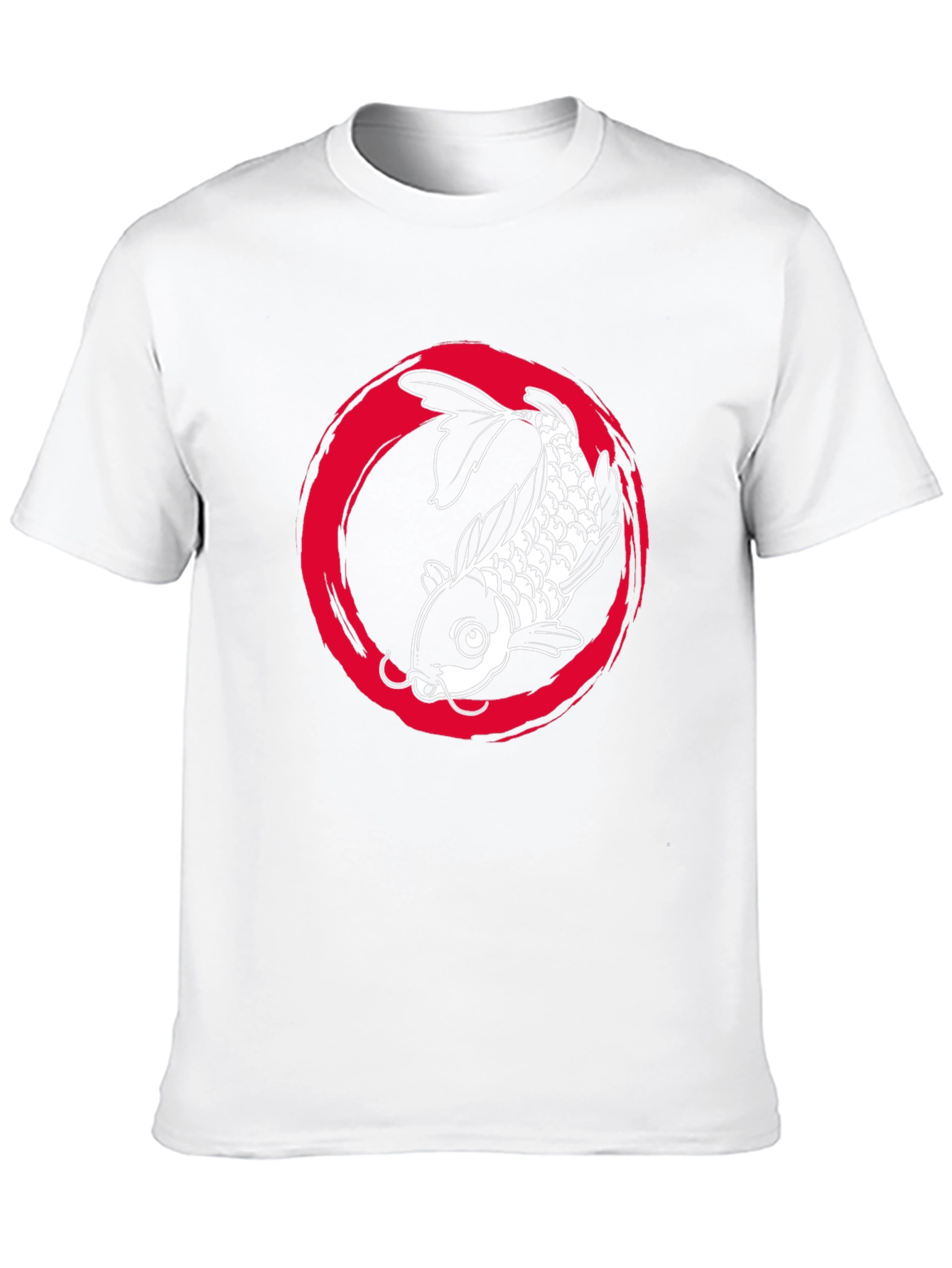 Koi Fish Graphic Tee - Zen Circle Design
