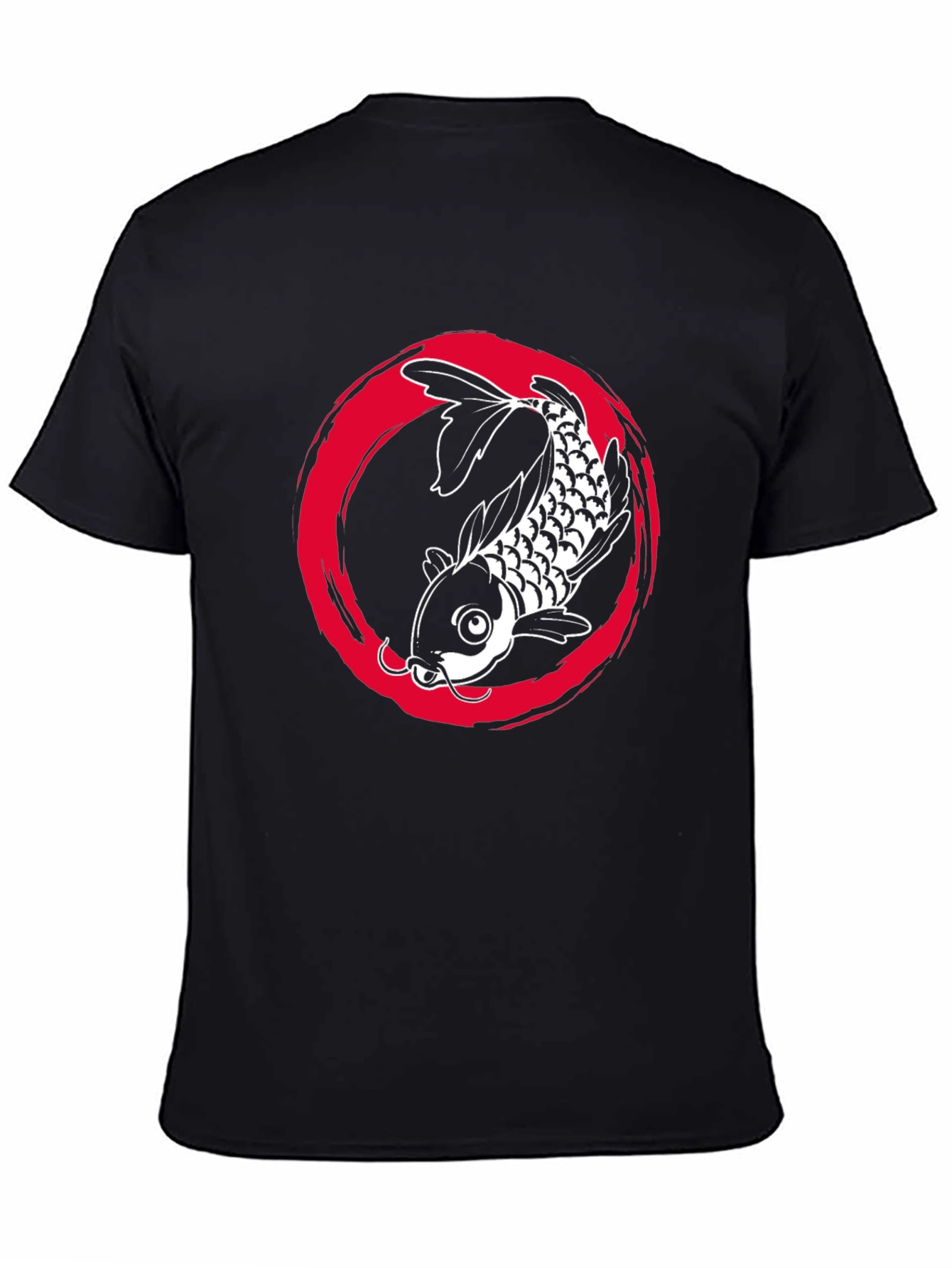 Koi Fish Graphic Tee - Zen Circle Design