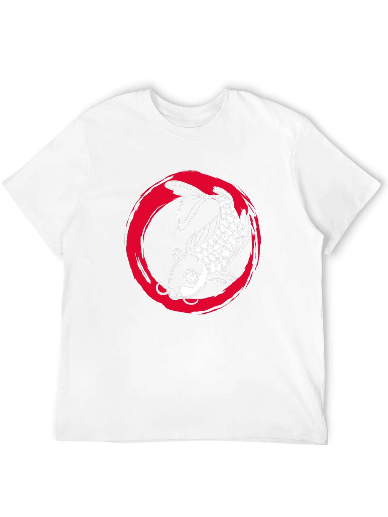 Koi Fish Graphic Tee - Zen Circle Design