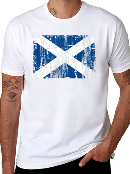 Distressed Scotland Flag Graphic Tee