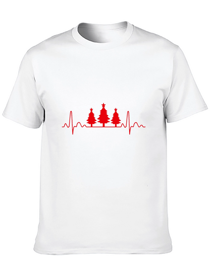 Christmas Tree Heartbeat T-Shirt - Holiday ECG