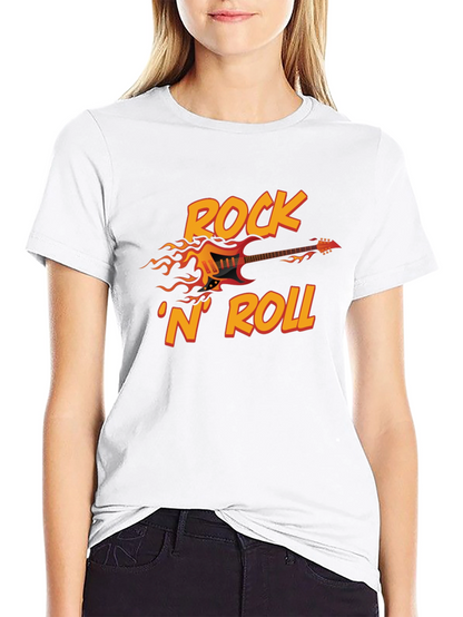 Rock N Roll Guitar Graphic T-Shirt