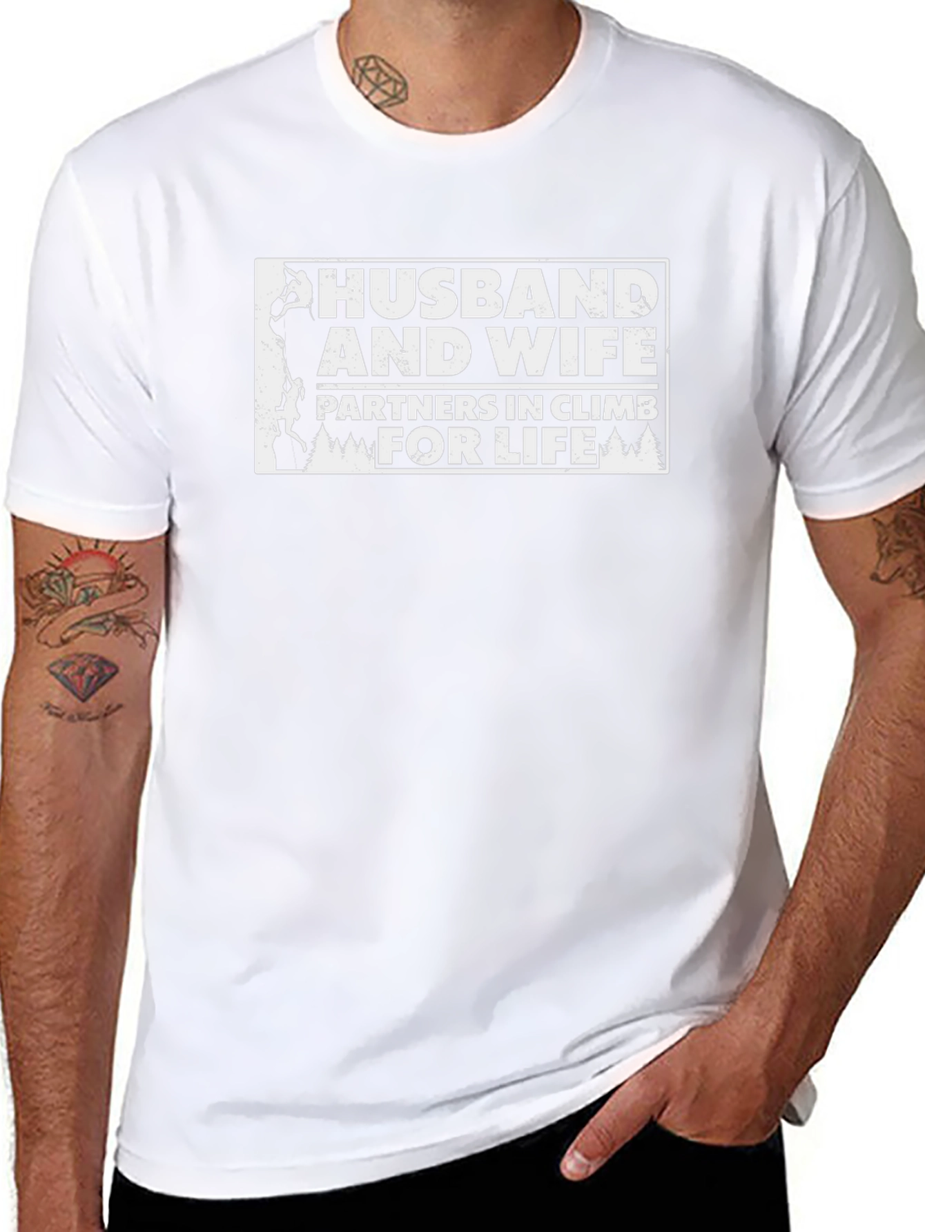 Husband and Wife Climbing Partners T-Shirt