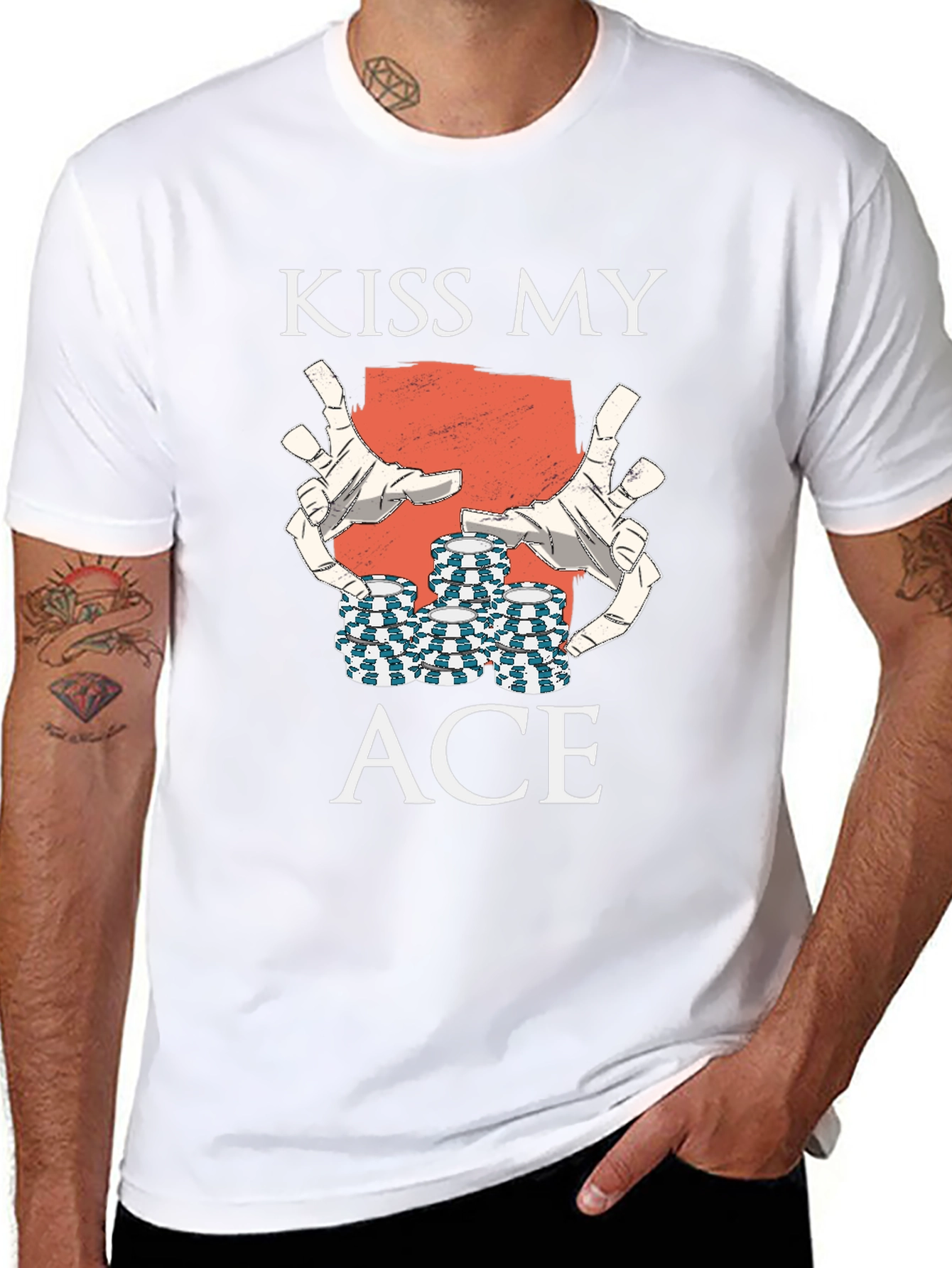 Kiss My Ace Graphic Tee - Black