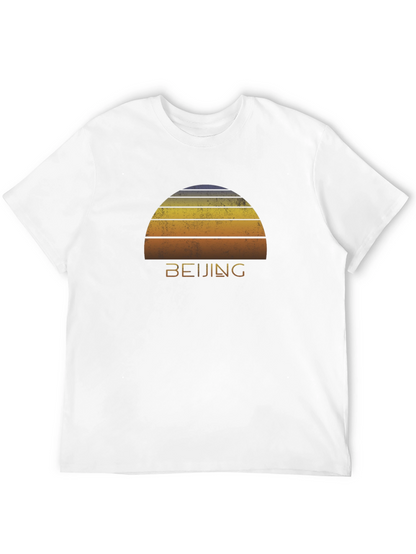 Beijing Sunset Graphic Tee - Retro Style
