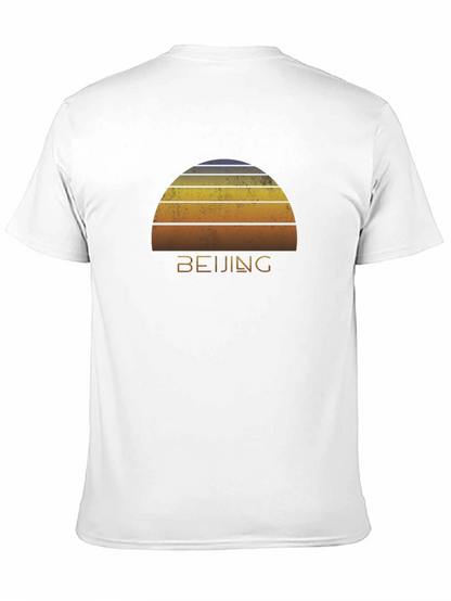 Beijing Sunset Graphic Tee - Retro Style