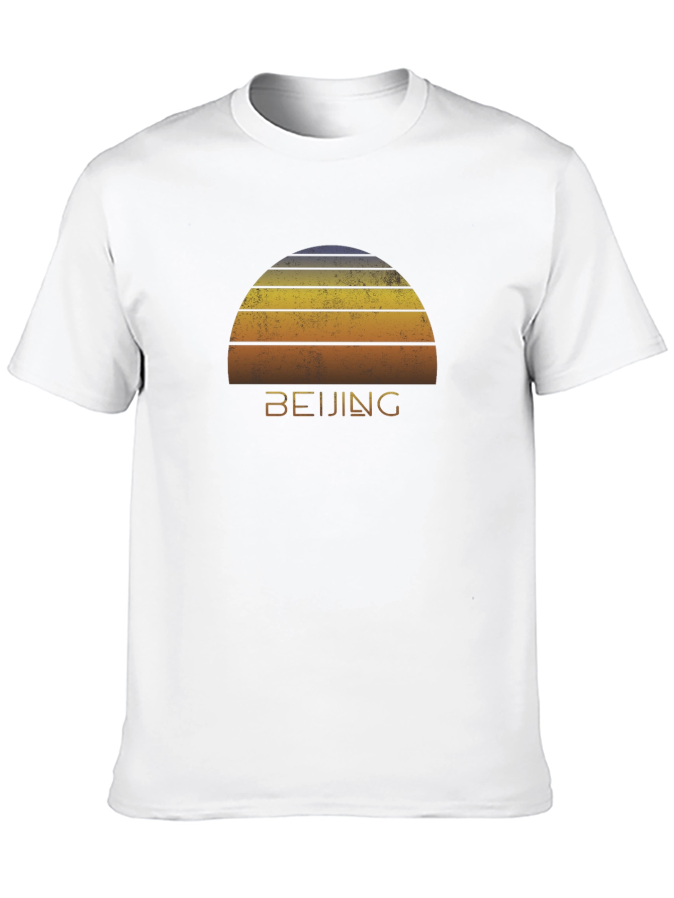 Beijing Sunset Graphic Tee - Retro Style
