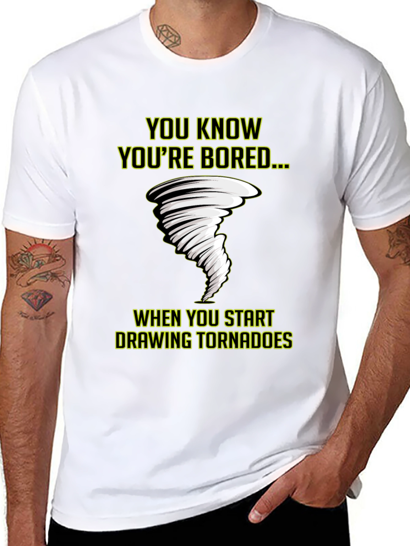 Bored Tornado T-Shirt - Funny Graphic Tee