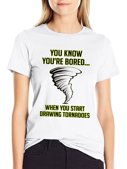 Bored Tornado T-Shirt - Funny Graphic Tee