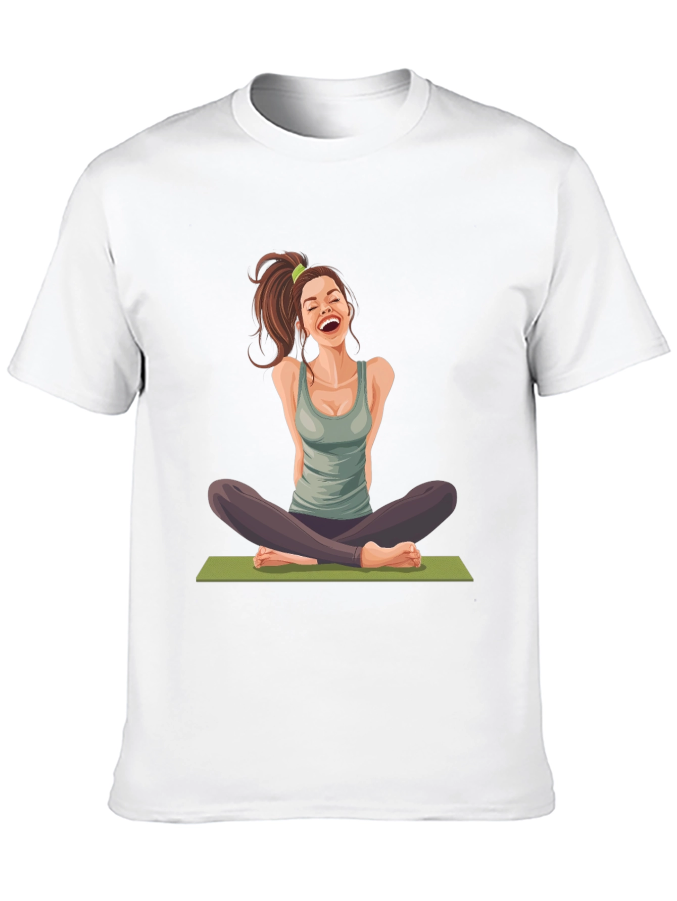 Yoga Girl Graphic Black T-Shirt