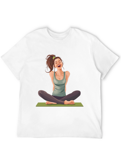 Yoga Girl Graphic Black T-Shirt