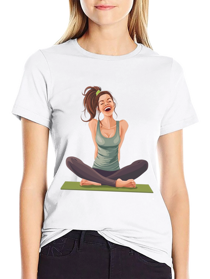 Yoga Girl Graphic Black T-Shirt