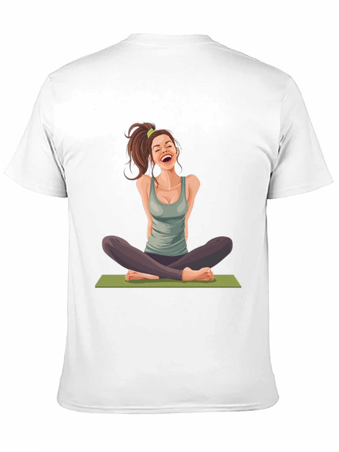 Yoga Girl Graphic Black T-Shirt