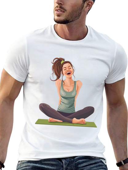 Yoga Girl Graphic Black T-Shirt