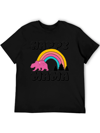 Happy Mama Bear Rainbow Graphic Tee