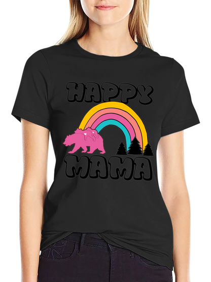 Happy Mama Bear Rainbow Graphic Tee