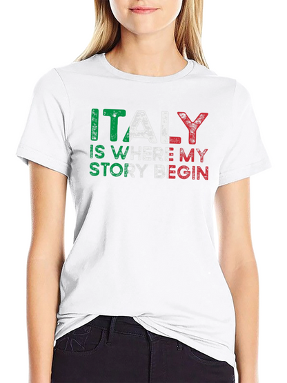 Italy Story Graphic Tee - Black