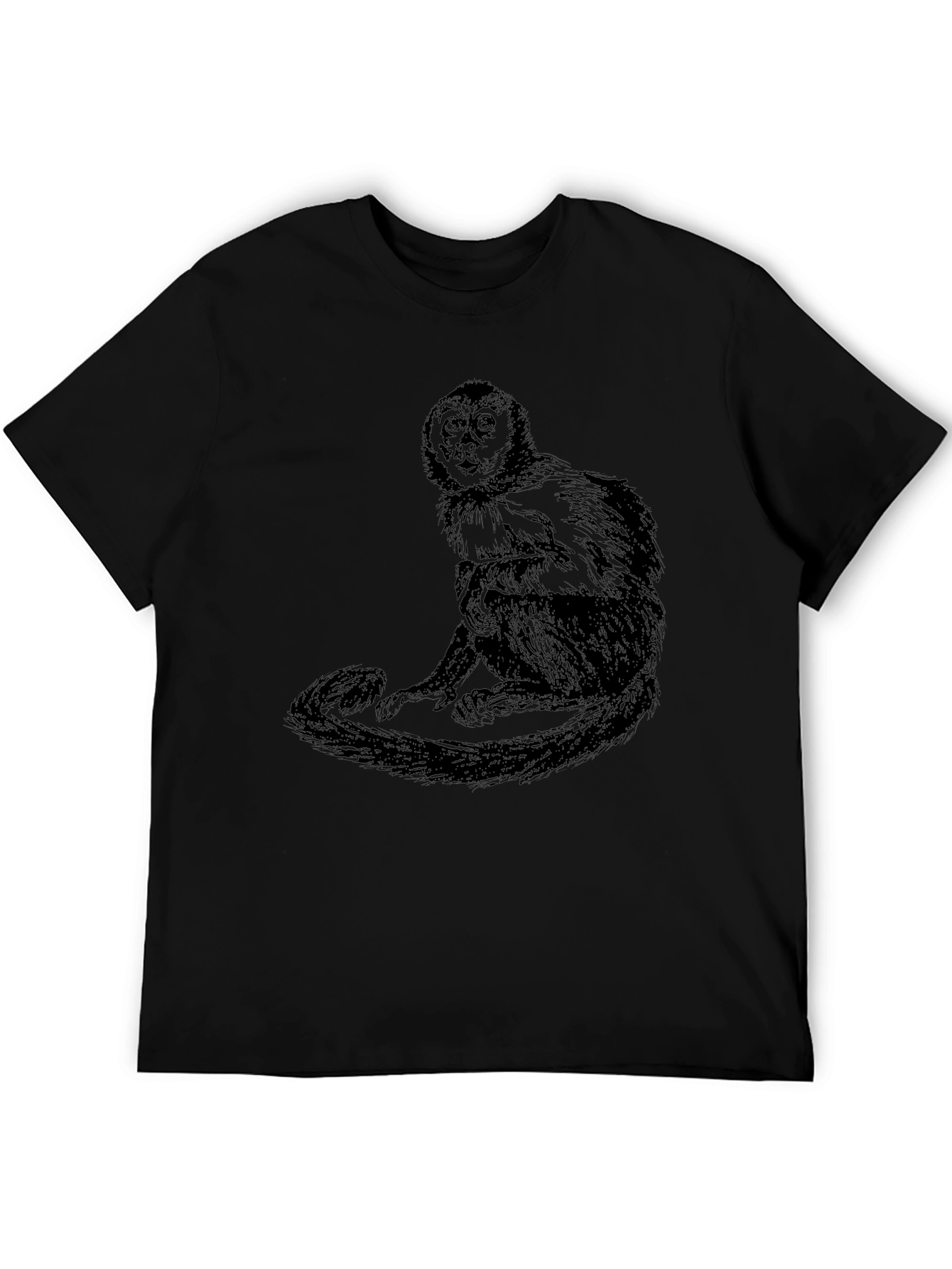 Monkey Graphic Black T-Shirt