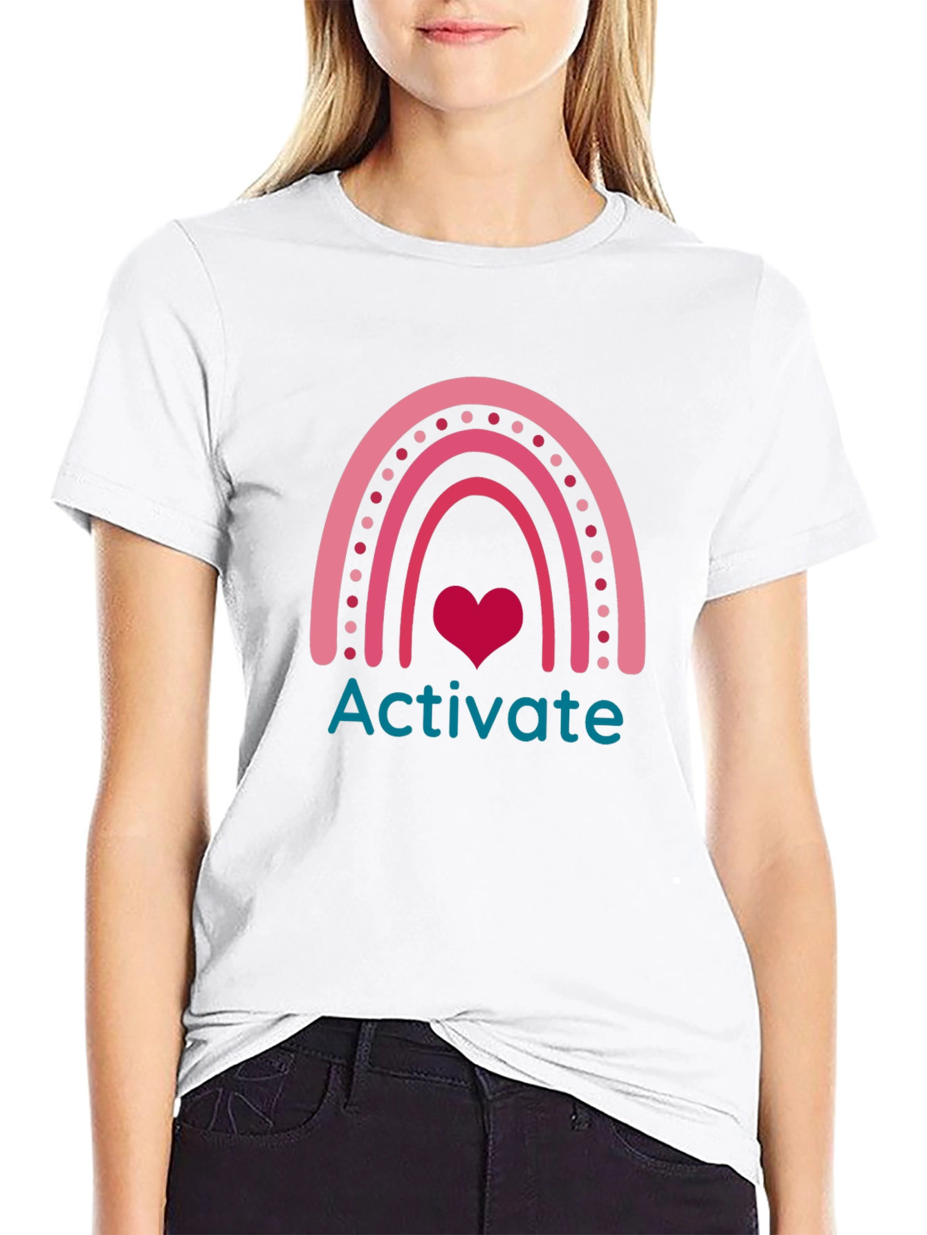 Activate Rainbow Heart Graphic Tee