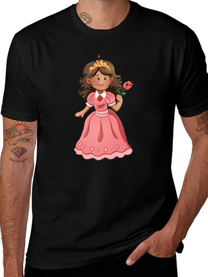 Princess Rose T-Shirt - Black Cotton Tee