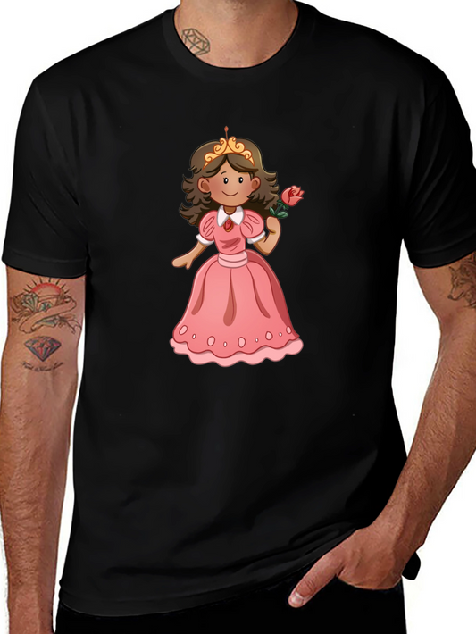 Princess Rose T-Shirt - Black Cotton Tee
