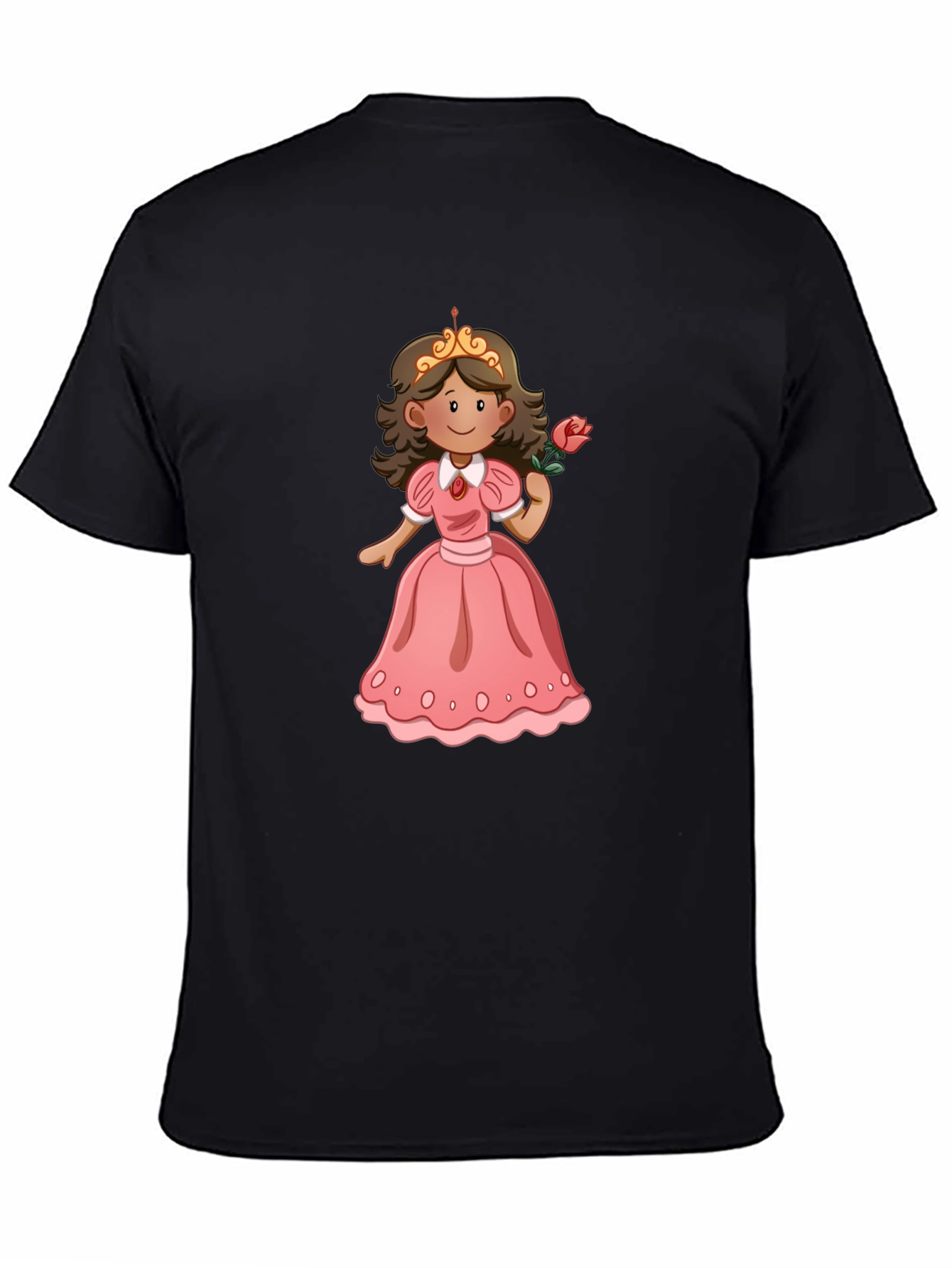 Princess Rose T-Shirt - Black Cotton Tee