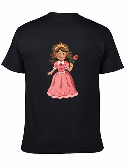 Princess Rose T-Shirt - Black Cotton Tee