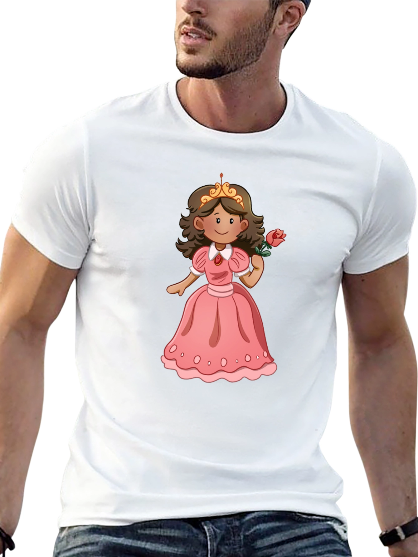 Princess Rose T-Shirt - Black Cotton Tee