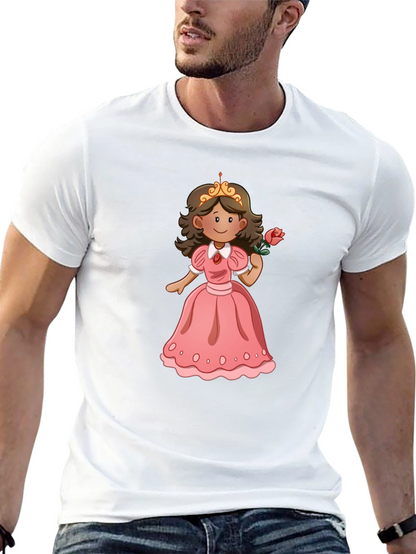 Princess Rose T-Shirt - Black Cotton Tee