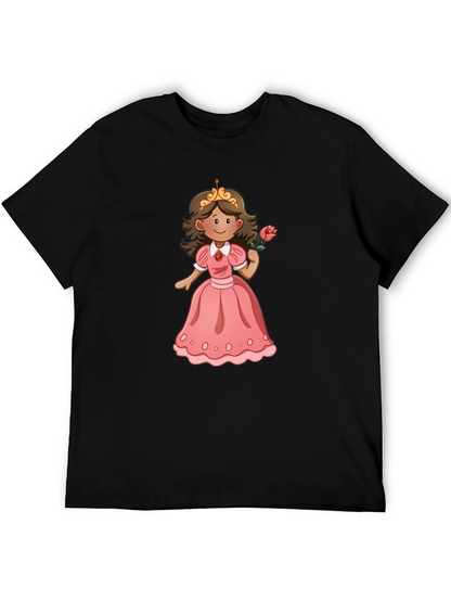Princess Rose T-Shirt - Black Cotton Tee