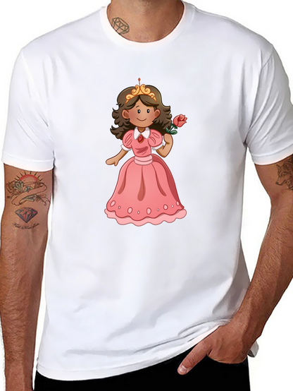 Princess Rose T-Shirt - Black Cotton Tee