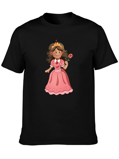Princess Rose T-Shirt - Black Cotton Tee