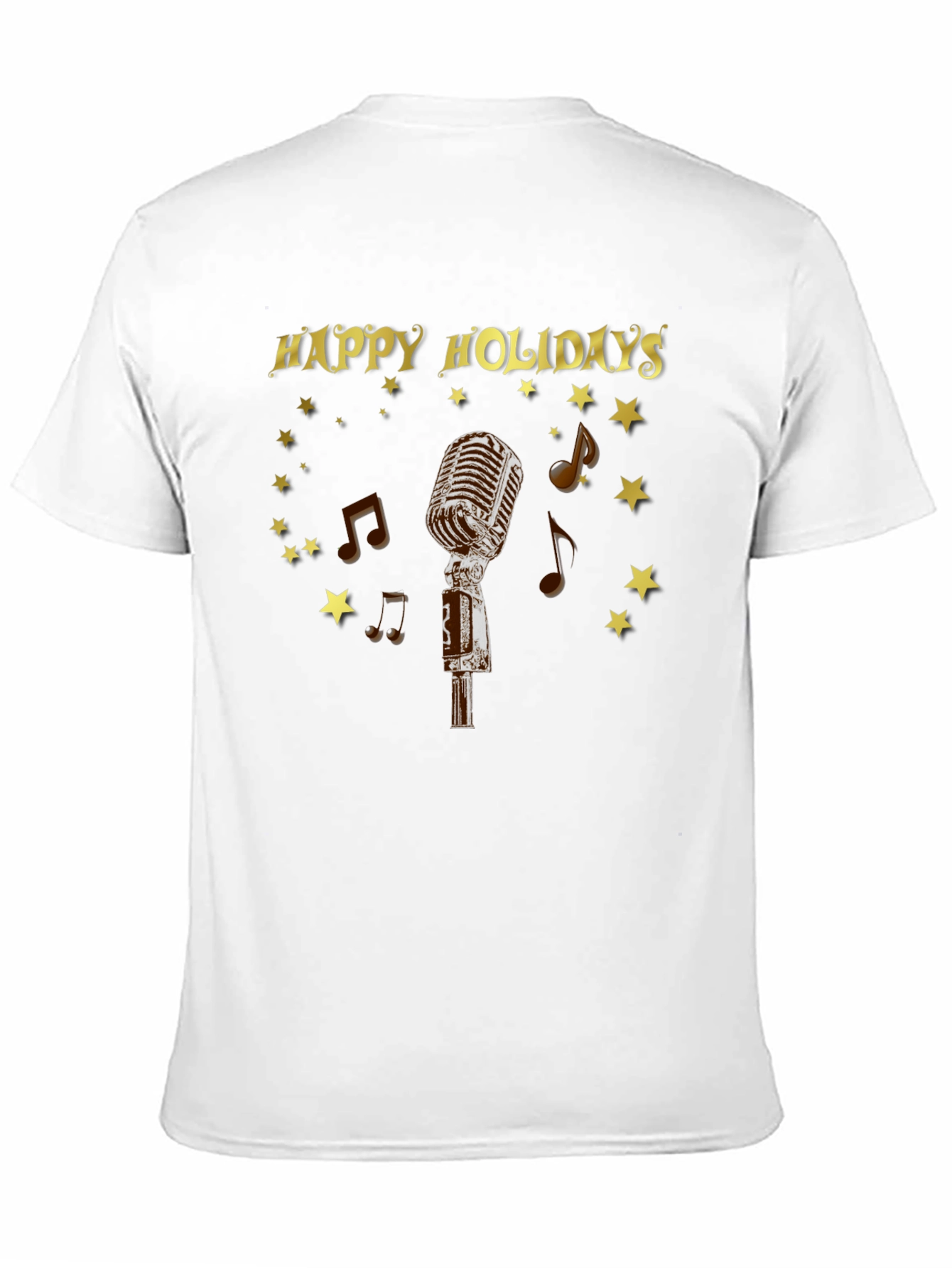 Happy Holidays Microphone Graphic Tee